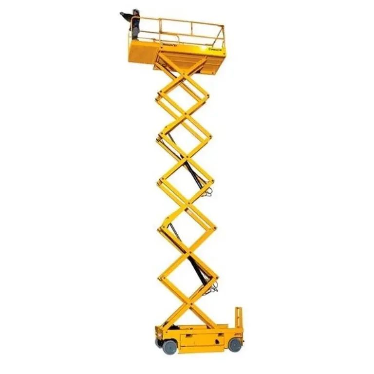 Arriendo de Alzahombre Tijera 14 mts Haulotte modelo Compact 14 en SK Rental con cobertura nacional.